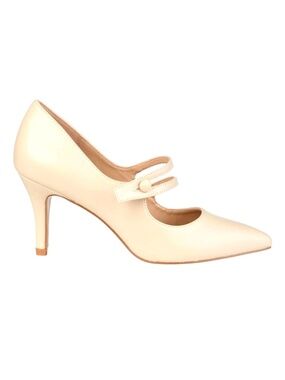 NWT JOURNEE COLLECTION Sidney Mary Jane Dress Pumps Women's Size 7.5 Ivory